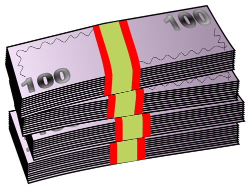 Pila de gráficos vectoriales de dinero