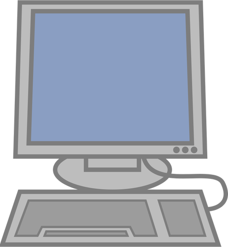 Dator med tangentbord vektor illustration