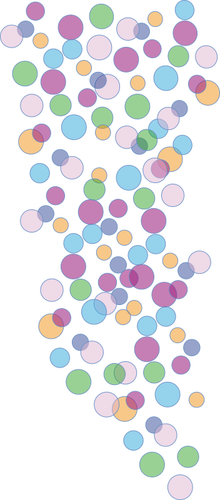 Les bulles colorées vector clipart