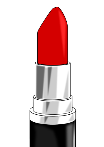 Illustrazione vettoriale di rossetto rosso lucido