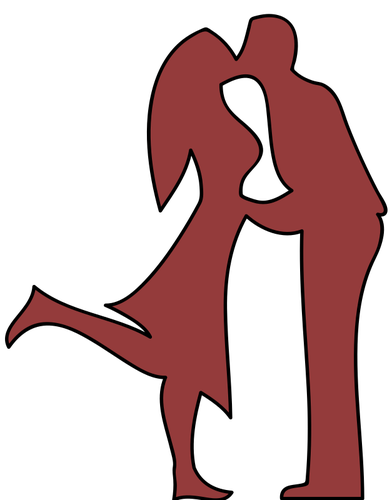 Man and woman kissing illustration