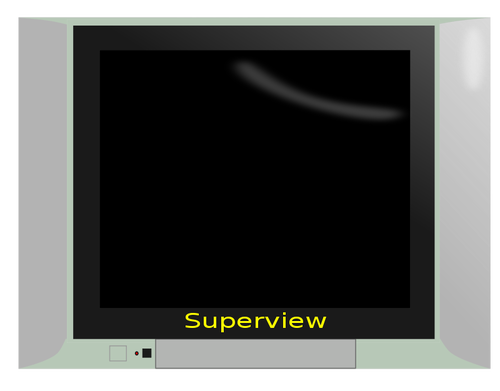 SuperView TV Set Vektorgrafik