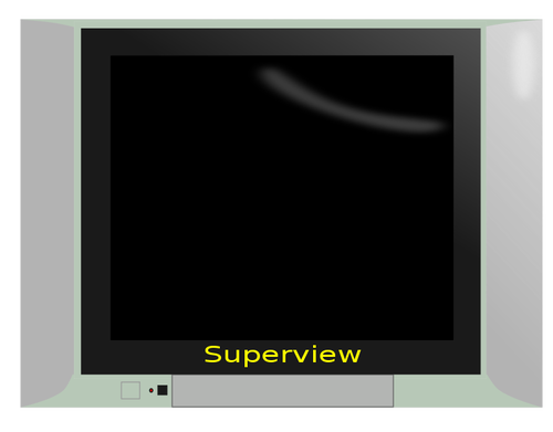 SuperView TV set gambar vektor