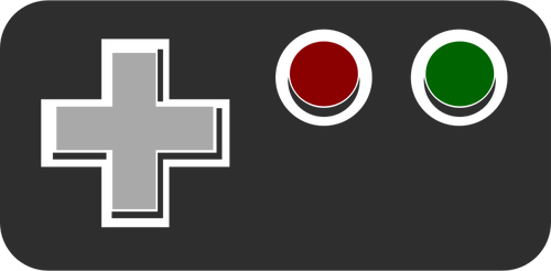 Vector graphics of retro gamepad