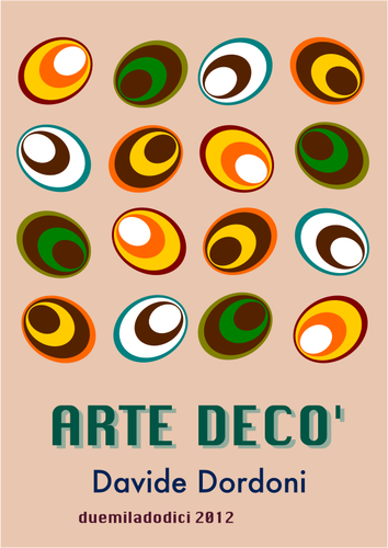 Vector ilustrare a art deco ouă poster