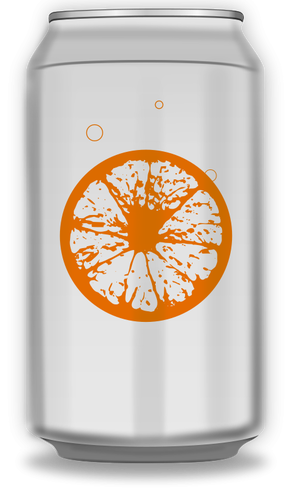 Векторное изображение оранжевый соды можно
