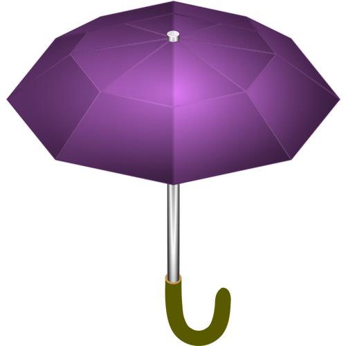 Purple umbrella vector drawing