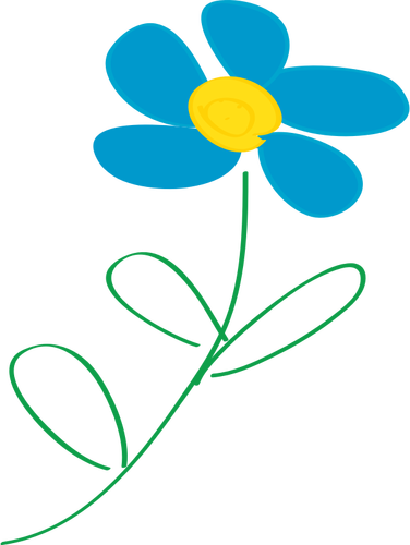 Цветок с голубыми лепестками