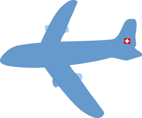 Swiss airplane vector