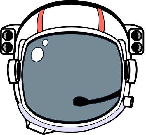 Astronautul casca vector illustration