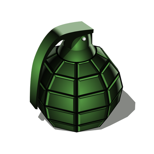 main vert grenade vector clipart