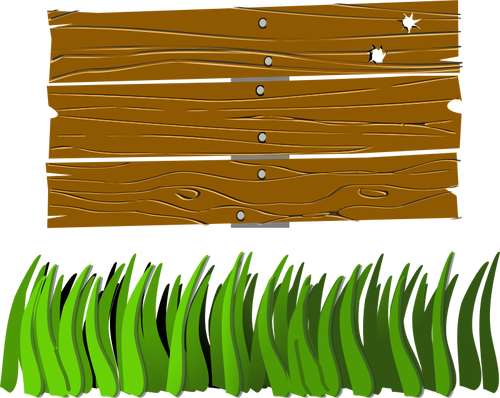 Holzwegweiser im Gras