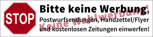 Векторное изображение postbox лейбла «никакой рекламы, без агитации» на немецком языке