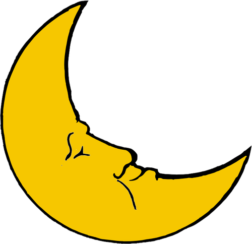 Vector clip art of crescent moon