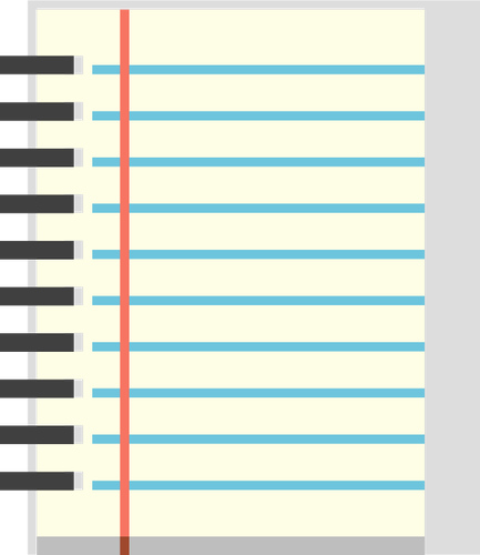 Vector graphics of notebook with spiral binding