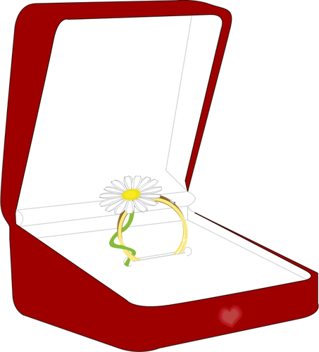 Ilustración vectorial de la caja del anillo