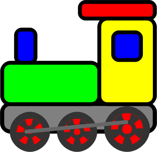 カラフルなおもちゃ電車ベクトル クリップ アート