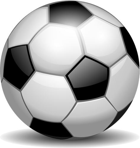 Vektor ClipArt-bilder av fotboll boll med reflektioner