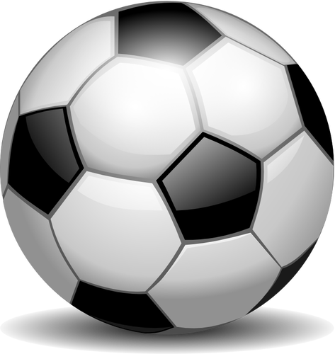 Vektor-ClipArt Fußball Ball mit Reflexionen