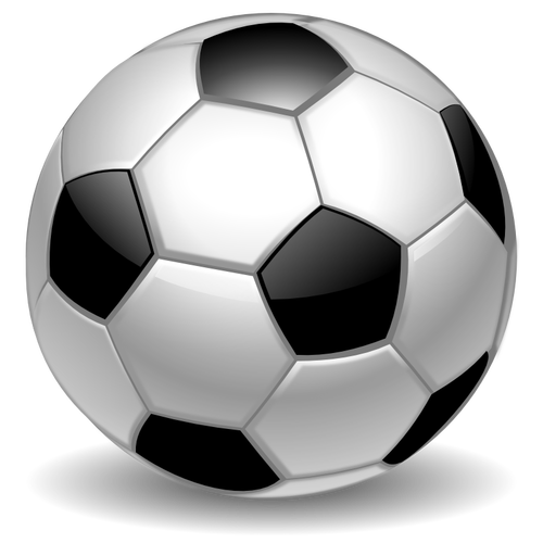 Fútbol con hexágonos blancos y pentágonos negros vector graphics