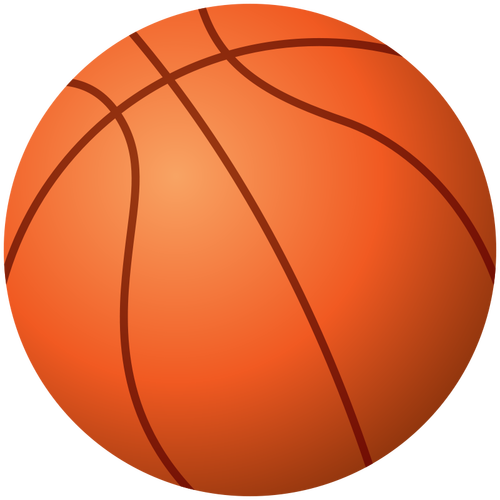 Vector tekening van een basketbal bal