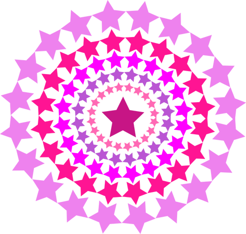 Circle with pink stars