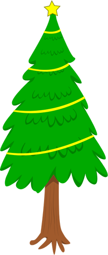 Árbol de Navidad natural prediseñadas de vector