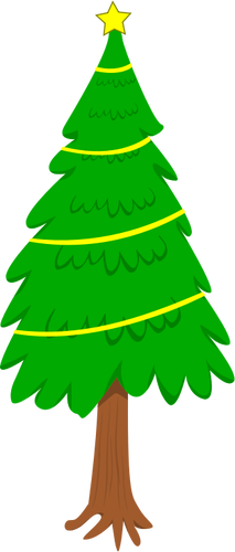 Árbol de Navidad natural prediseñadas de vector