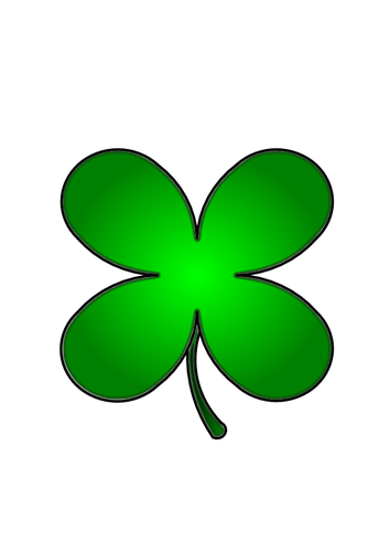 緑の四葉のクローバー ベクトル画像