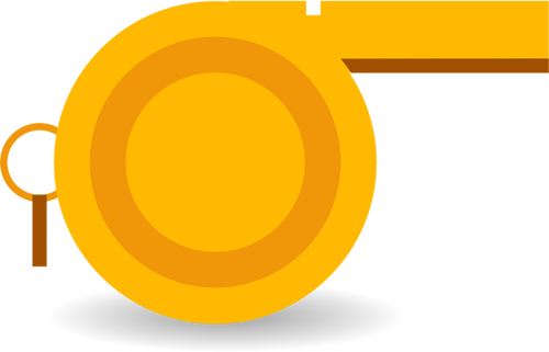 Image vectorielle sifflet orange