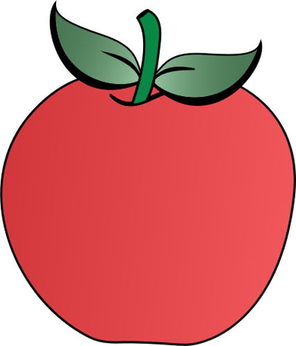 Wektor clipart dwa liście Apple