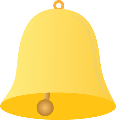 Vector image of yellow bell symbol