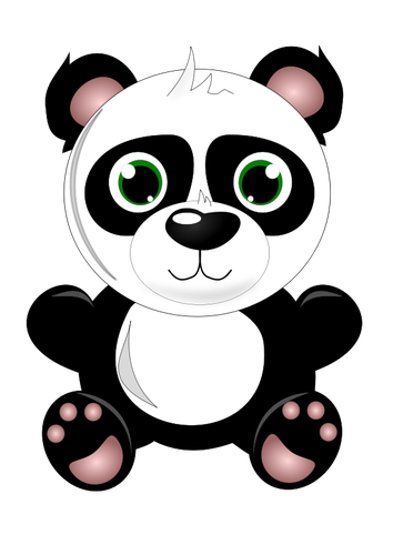 Baby panda wektor