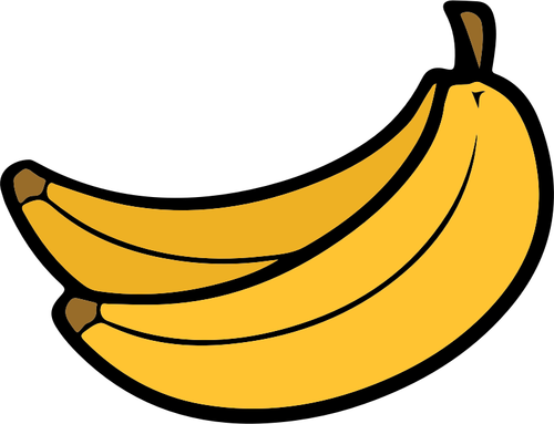 Two bananas clip art