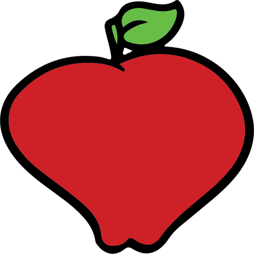 Vector graphics of distorted shape apple