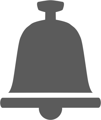 Imagem de vetor de ícone de sino em tons de cinza