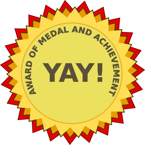 Award of achievement vector clip art