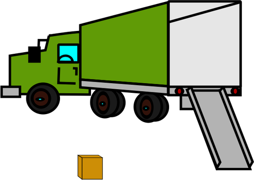 Vector ilustrare a deschis camion liber în mişcare