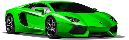 Grafika wektorowa zielone Lamborghini