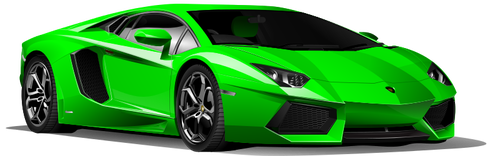 Grafika wektorowa zielone Lamborghini