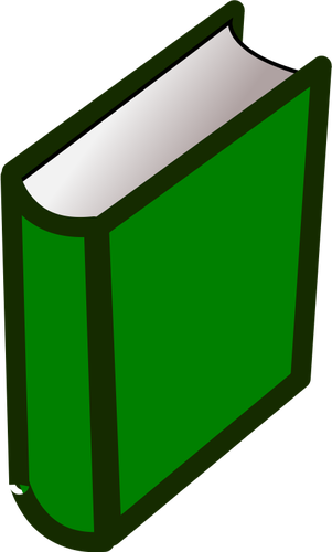 Vihreä hardback-kirjan ClipArt-kuva