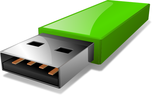 Vector miniaturi de portabil verde USB fulger şofer