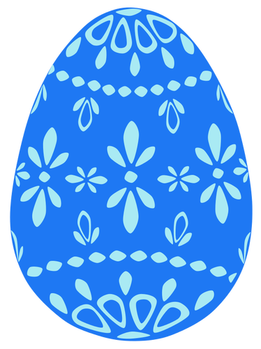 Encaje azul de huevos de Pascua vector de la imagen