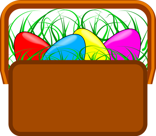 Dibujo vectorial de cesta de Pascua