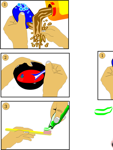 Ilustração do vetor de medidas de higiene oral