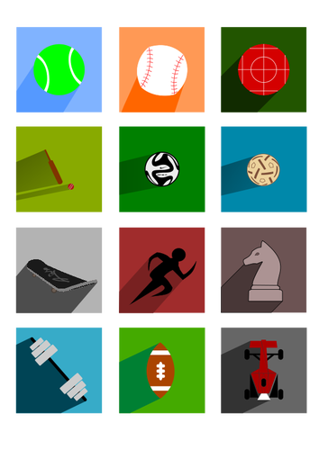 Selección de deportes muestra iconos vector illustration