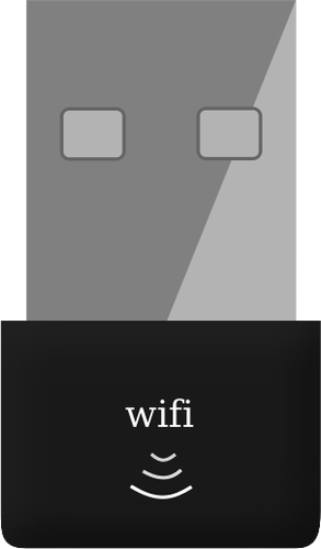 בתמונה וקטורית מתאם USB אלחוטי