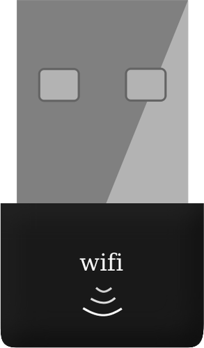 Immagine vettoriale di adattatore USB Wi-Fi