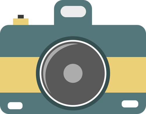 Plat aparat de fotografiat pictograma vector imagine