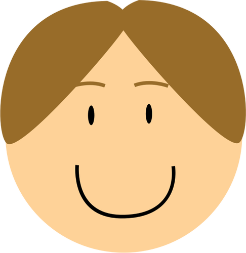 Мультфильм улыбающегося мальчика голова векторное изображение